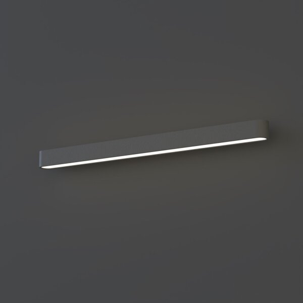 Applique murale Up Down 93,5 cm de long Gris 3000 K 2300 lm T8 LED