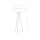 Lampadaire tripode E27 156 cm en noir or métal tissu