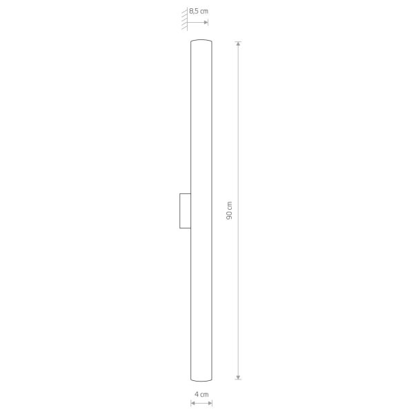 Lampe LED pour miroir 4000 K 1750 lm 90 cm IP44 blanc chrome