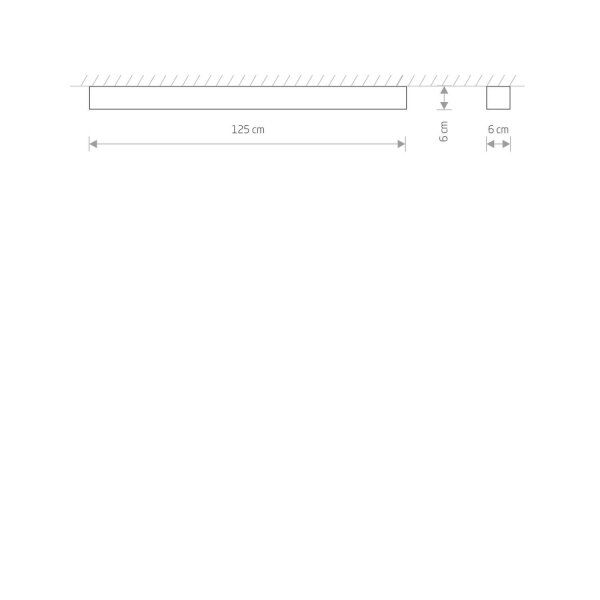 Plafonnier Blanc Aluminium 125 cm de long T8 LED 3000 K 3200 lm