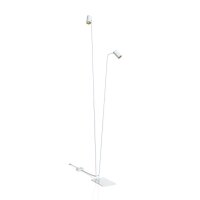 Lampadaire &agrave; 2 flammes GU10 212-216 cm en blanc...