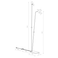 Lampadaire à 2 flammes GU10 212-216 cm en blanc...