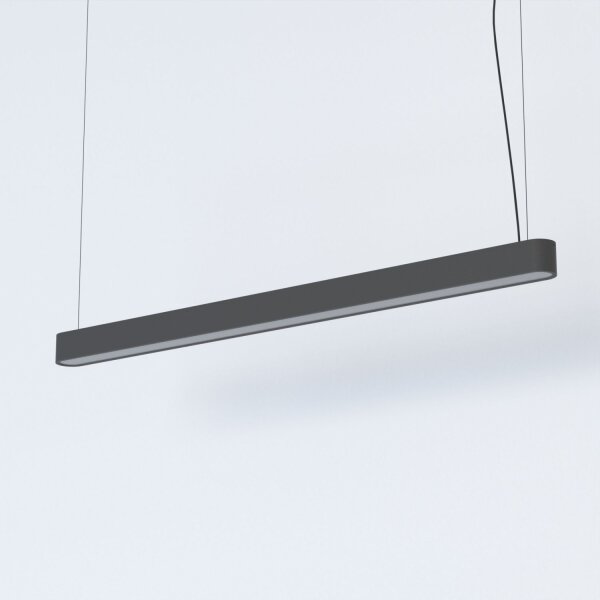 Suspension Gris T8 LED avec 3000 K blanc chaud L : 125 cm de long