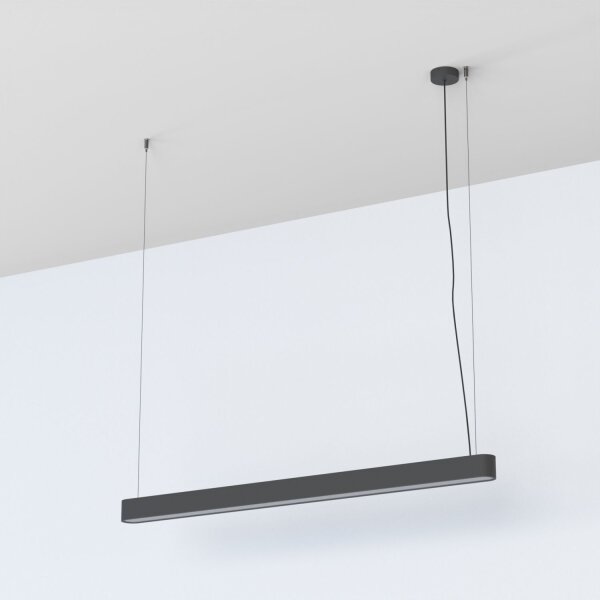 Suspension Gris T8 LED avec 3000 K blanc chaud L : 125 cm de long