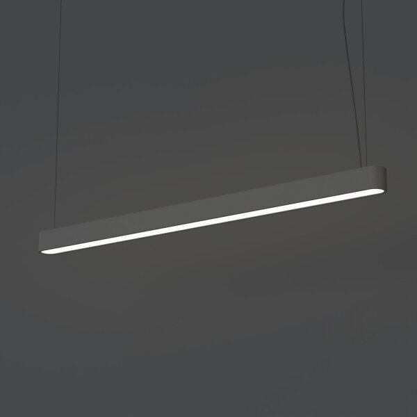 Suspension Gris T8 LED avec 3000 K blanc chaud L : 125 cm de long