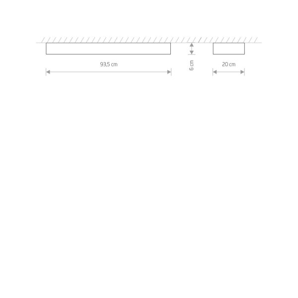Plafonnier avec LED T8 blanc chaud 3000 K 2300 lm Moderne