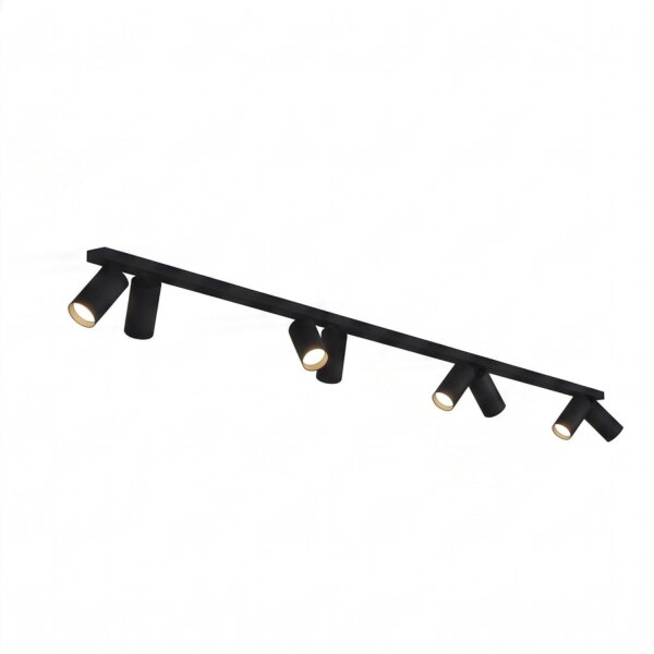 Spot de plafond ajustable 2x 1,5 m de long 8-flamme GU10 noir