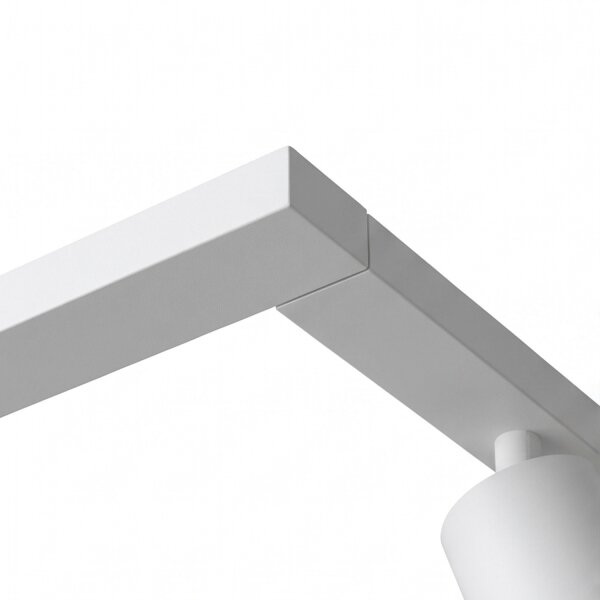 Spot de plafond 8 flammes GU10 2x 1,5 m blanc métal ajustable