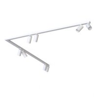 Spot de plafond 8 flammes GU10 2x 1,5 m blanc...