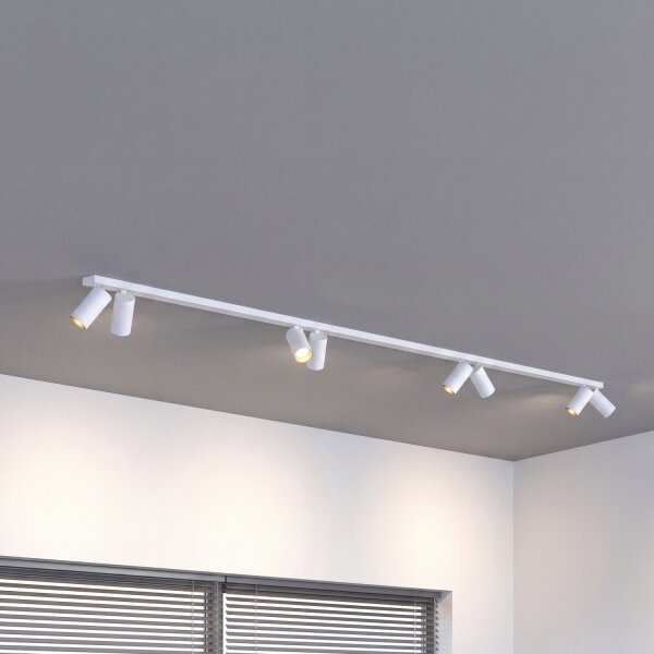 Spot de plafond 8 flammes GU10 en blanc doré 2x 1,5 m Moderne