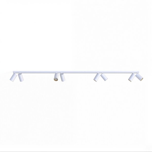 Spot de plafond 8 flammes GU10 en blanc doré 2x 1,5 m Moderne
