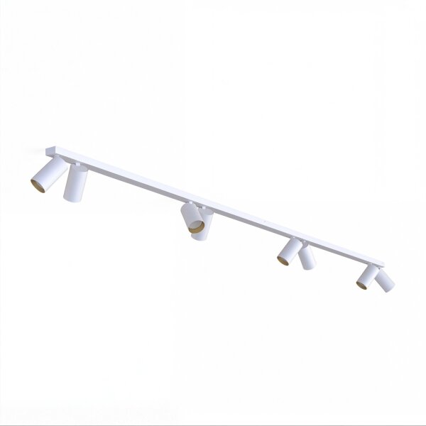Spot de plafond 8 flammes GU10 en blanc doré 2x 1,5 m Moderne