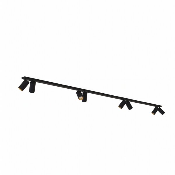 Spot de plafond ajustable noir 3 m de long 8-flamme GU10