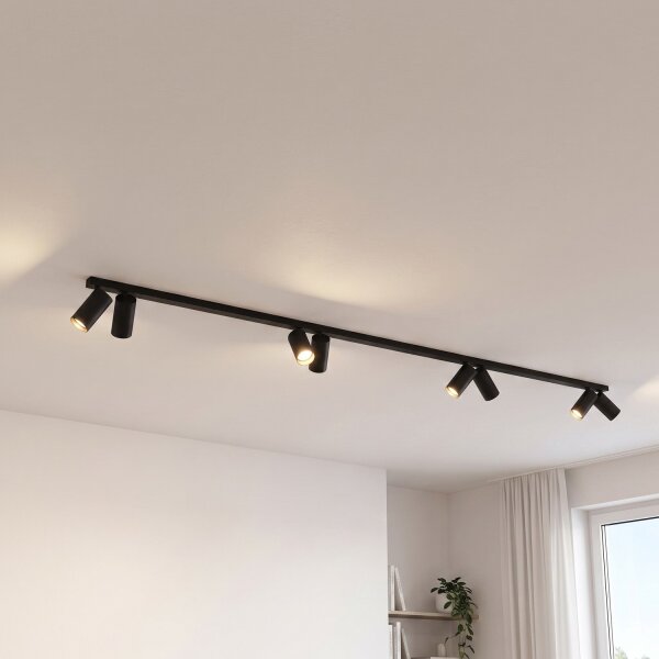 Spot de plafond ajustable noir 3 m de long 8-flamme GU10