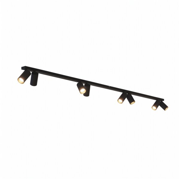 Spot de plafond ajustable noir 3 m de long 8-flamme GU10