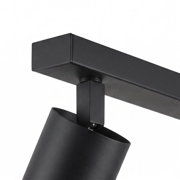 Spot de plafond ajustable noir 3 m de long 8-flamme GU10