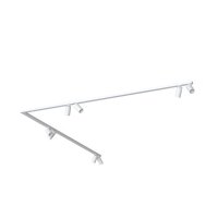 Spot de plafond grand 2x 2 m 8-flamme blanc GU10 orientable