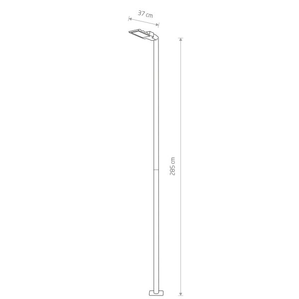 Luminaire dallée LED noir IP65 3000 K 3600 lm 285 cm