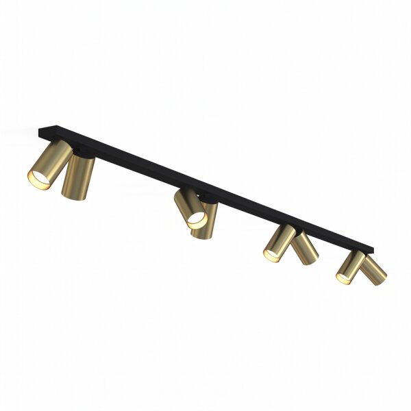 Spot de plafond réglable 3 m de long noir laiton 8 flammes