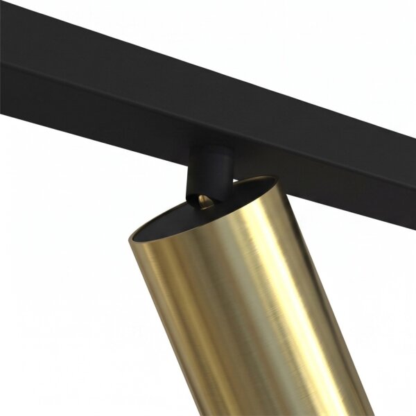 Spot de plafond réglable 3 m de long noir laiton 8 flammes