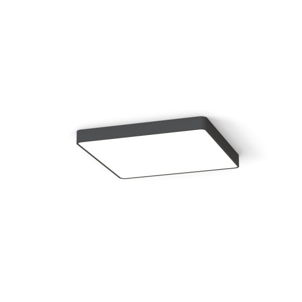 Plafonnier 3000 K 1700 lm Gris L : 63 cm carré avec 5x T8 LED