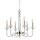 Lustre réglable jusquà 1,59 m 6 flammes E14 chrome
