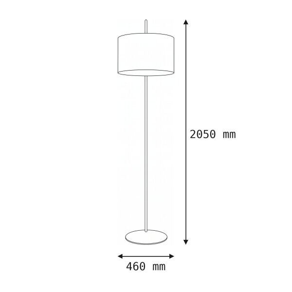 Luminaire en arc 205 cm en noir or E27 Salon