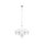 Lustre avec abat-jour 6 flammes E14 chrome blanc