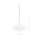 Lustre avec abat-jour 6 flammes E14 chrome blanc