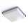 Plafonnier IP44 Chrome Blanc L : 25 cm carré 2x E27