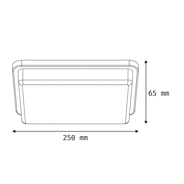 Plafonnier IP44 Chrome Blanc Carré E27 Salle de bain