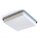 Plafonnier IP44 Chrome Blanc Carré E27 Salle de bain