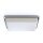 Plafonnier IP44 Chrome Blanc Carré E27 Salle de bain