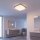 Plafonnier IP44 Chrome Blanc Carré E27 Salle de bain