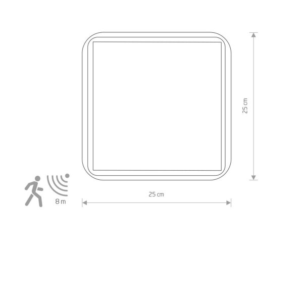 Plafonnier intérieur salle de bain IP44 détecteur de mouvement blanc E27