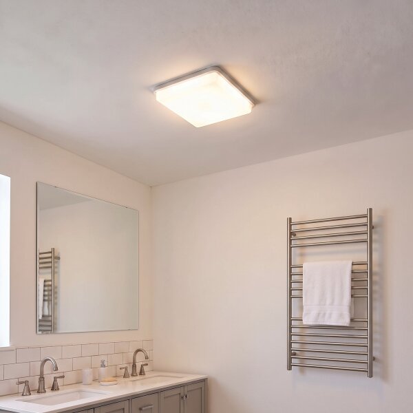 Plafonnier intérieur salle de bain IP44 détecteur de mouvement blanc E27