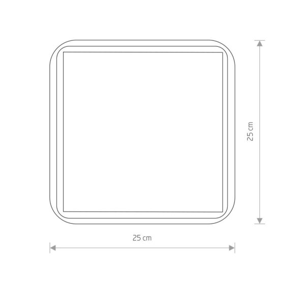 Plafonnier salle de bain IP44 blanc E27 L : 25 cm petit