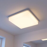Plafonnier salle de bain IP44 blanc E27 L : 25 cm petit