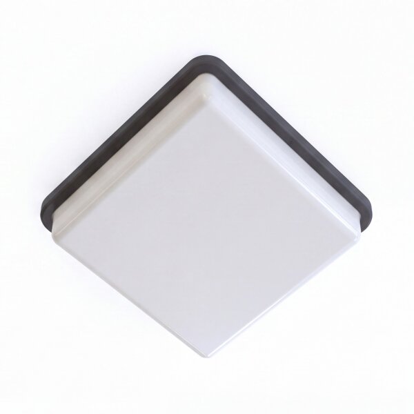 Plafonnier rectangulaire IP44 E27 Noir Blanc Moderne L : 25 cm