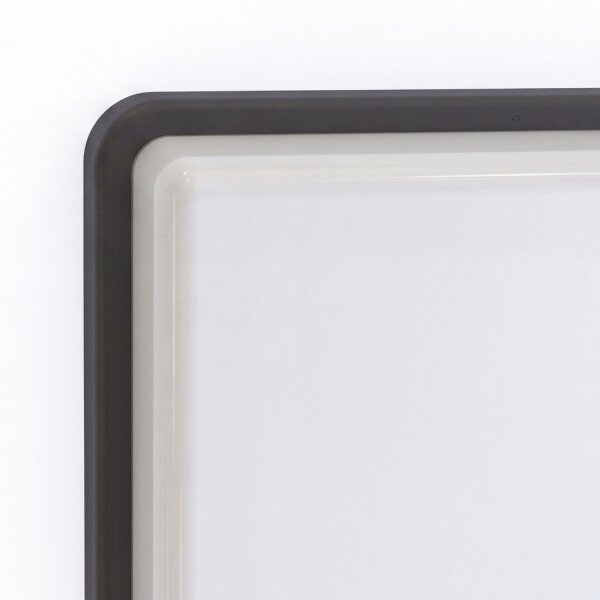 Plafonnier rectangulaire IP44 E27 Noir Blanc Moderne L : 25 cm