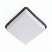 Plafonnier rectangulaire IP44 E27 Noir Blanc Moderne L :...