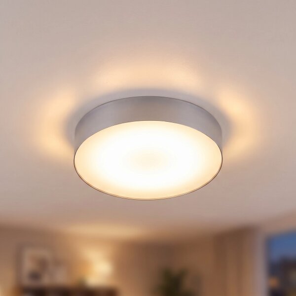 Plafonnier LED Ø 40,5 cm en argent 4000 K 2200 lm