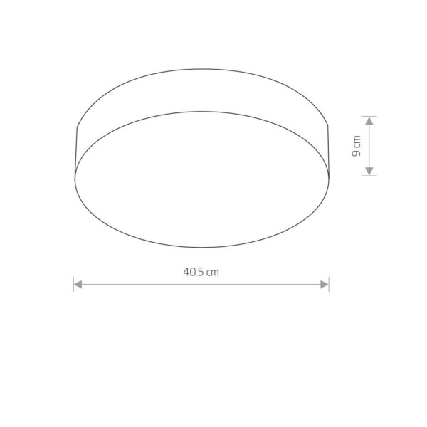 Plafonnier LED Ø 40,5 cm en argent 4000 K 2200 lm