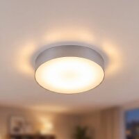 Plafonnier LED &Oslash; 40,5 cm en argent 4000 K 2200 lm
