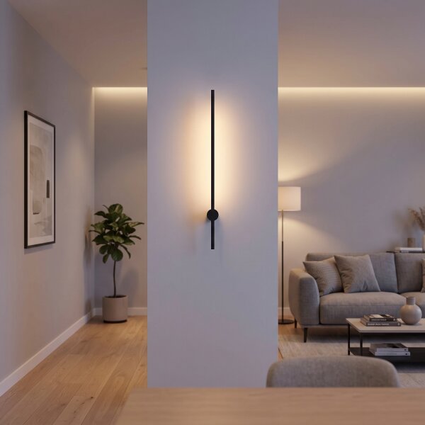Applique LED noire 3000 K 380 lm aluminium indirect