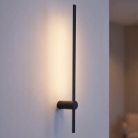 Applique LED noire 3000 K 380 lm aluminium indirect