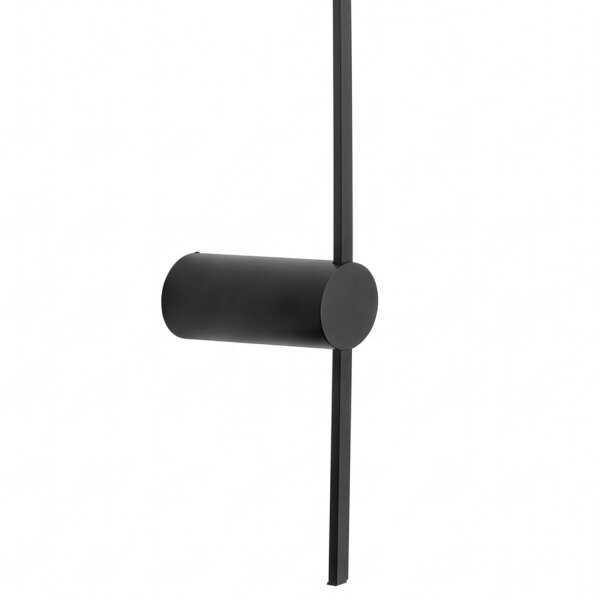 Applique LED noire H : 120 cm 3000 K 540 lm aluminium plat