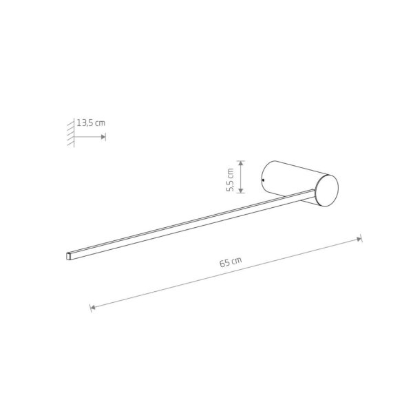 Applique LED 3000 K 360 lm noir lumière indirecte