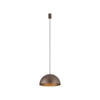 Suspension ronde Ø 33 cm brun mat métal GX53