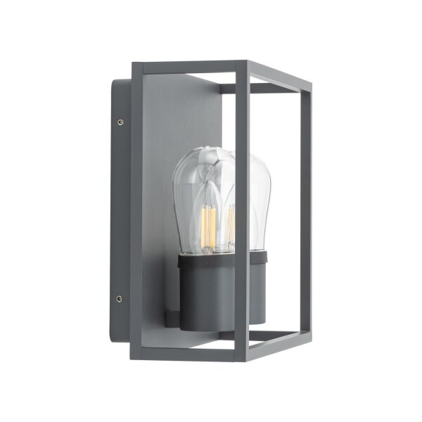 Applique extérieure 2 flammes IP54 graphite E14 verre aluminium